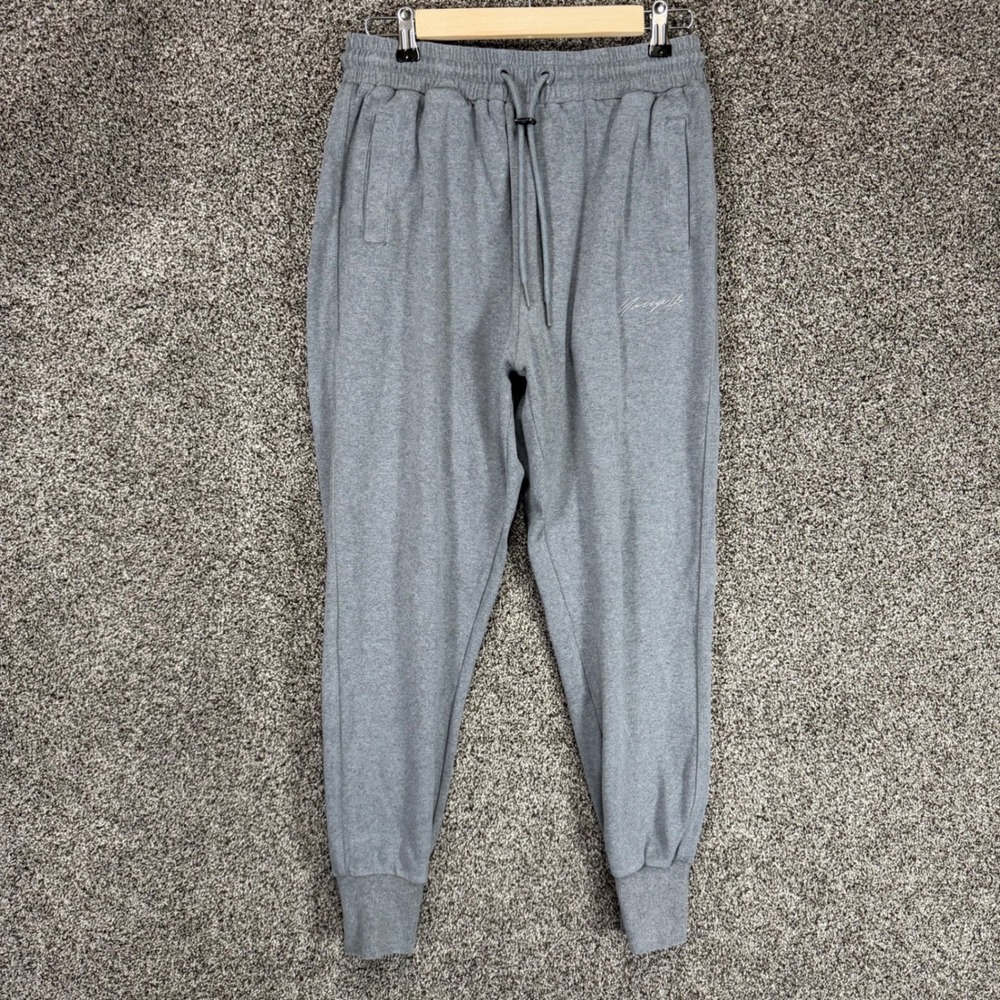 YoungLA Cloud Joggers Mens L x 26" Gray Sweatpants Cotton Stretch Athletic